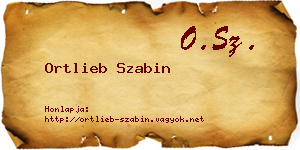 Ortlieb Szabin névjegykártya