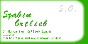 szabin ortlieb business card